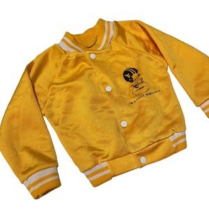 Vintage Snap Bomber Gold West Virginia "I'm A Little Mountaineer” Jacket
